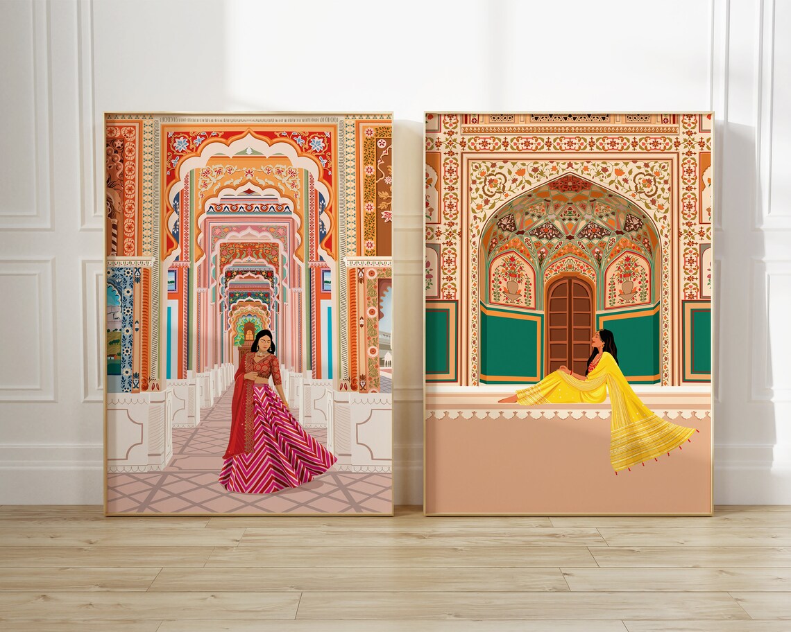 Jaipur Patrika Gate Indian Architecture Travel Poster - Image 3
