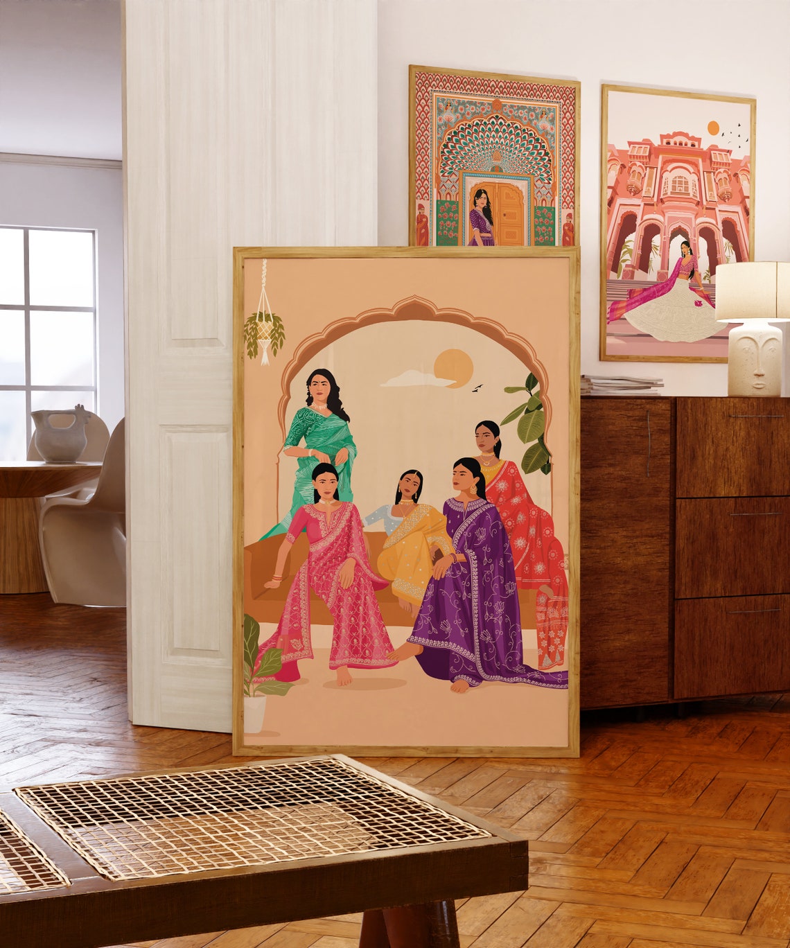 Indian Sisters, Desi Best Friends Art - Image 2