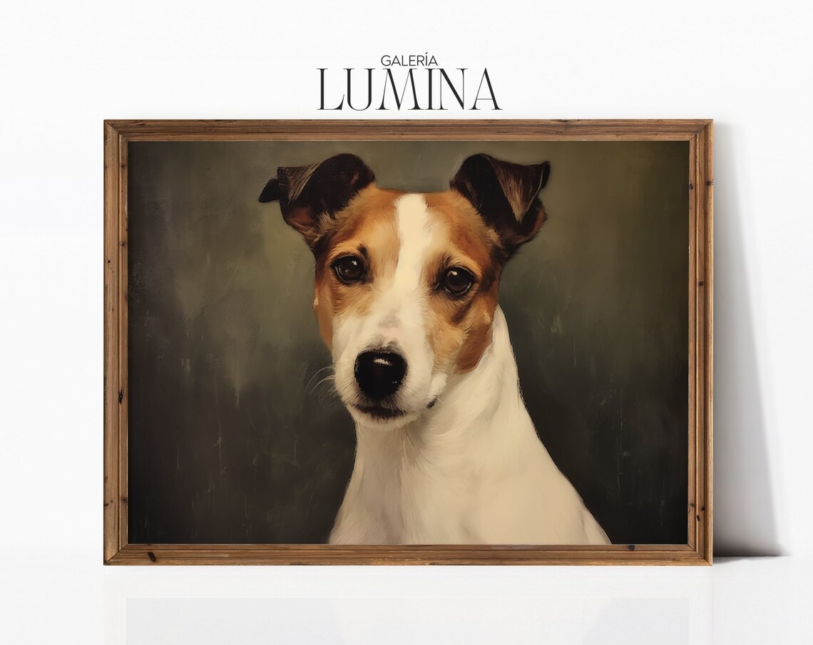 Jack Russell Terrier Vintage Dog Portrait Art Print