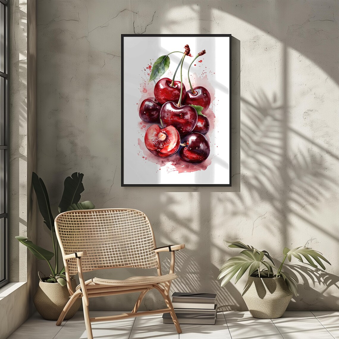 Cherry Art Print, Fresh Kitchen Dining Room Decor - Image 2
