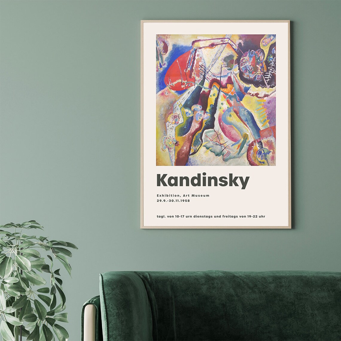 Kandinsky Red Spot Abstract Art Poster Print - Image 2