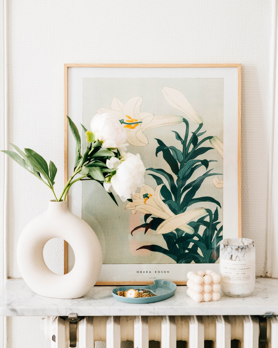 Japanese Lilies Poster, Ohara Koson Nature Art Print - Image 3