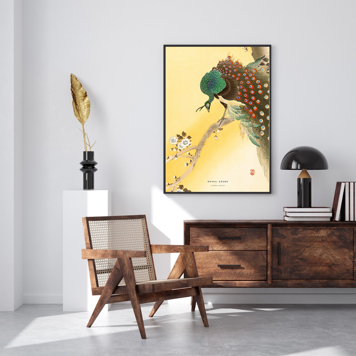 Japanese Peacock Poster, Ohara Koson Nature Art Print - Image 2