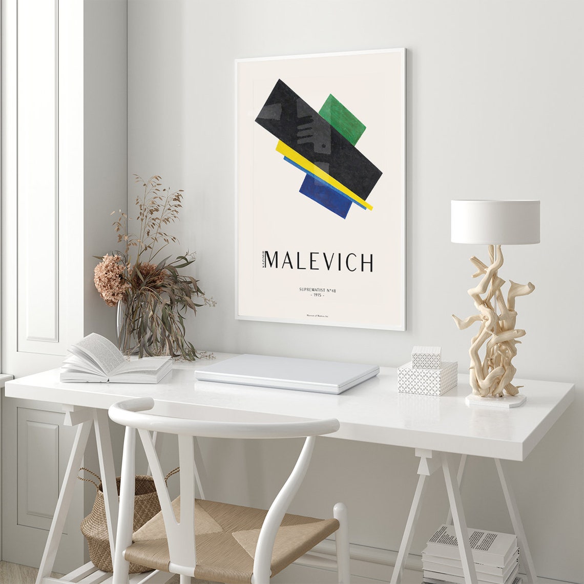 Kazimir Malevich Suprematist No 48 1915 Geometric Abstract Poster - Image 2