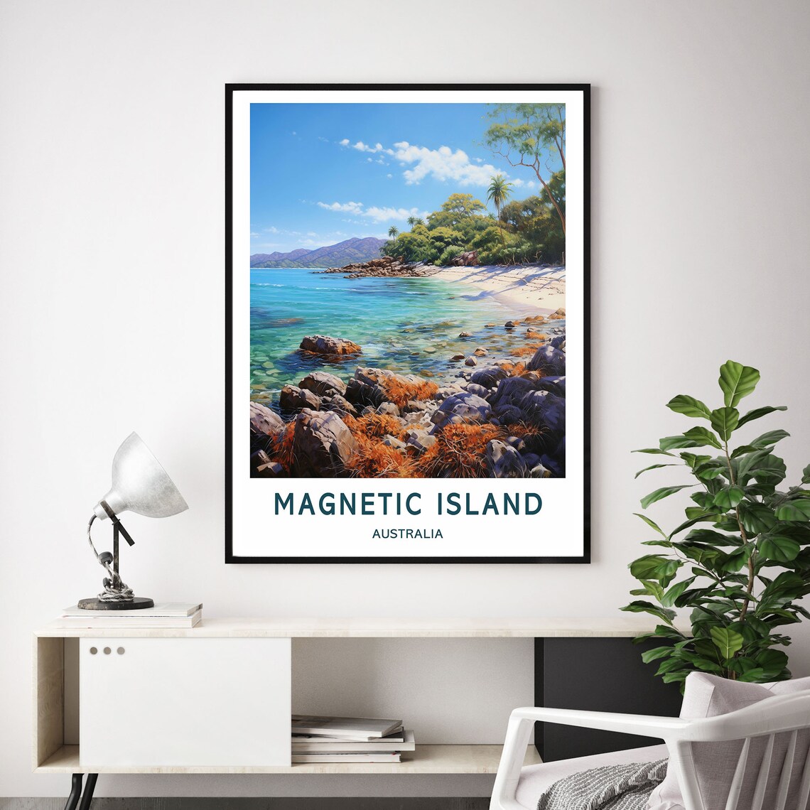 Magnetic Island Australia Tropical Beach Coast Scenic Travel Poster - Image 2
