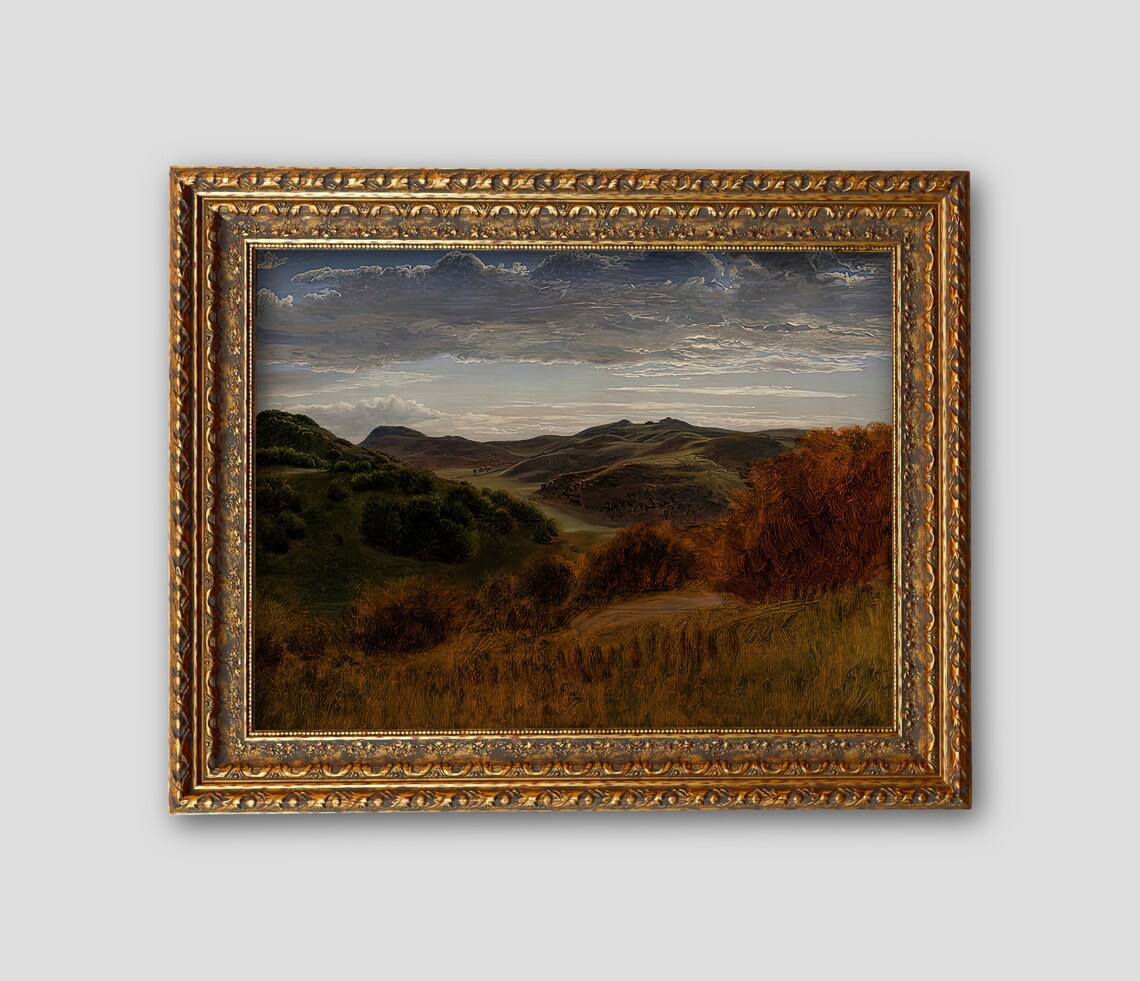 Moody Country Landscape Vintage Art Print - Image 2