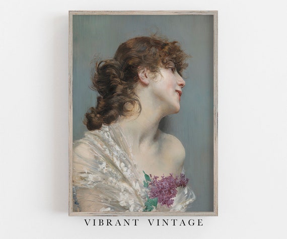 Woman Portrait Vintage Wall Art Vintage Woman Art Antique Wall Decor Victorian Fashion Wall Art 141