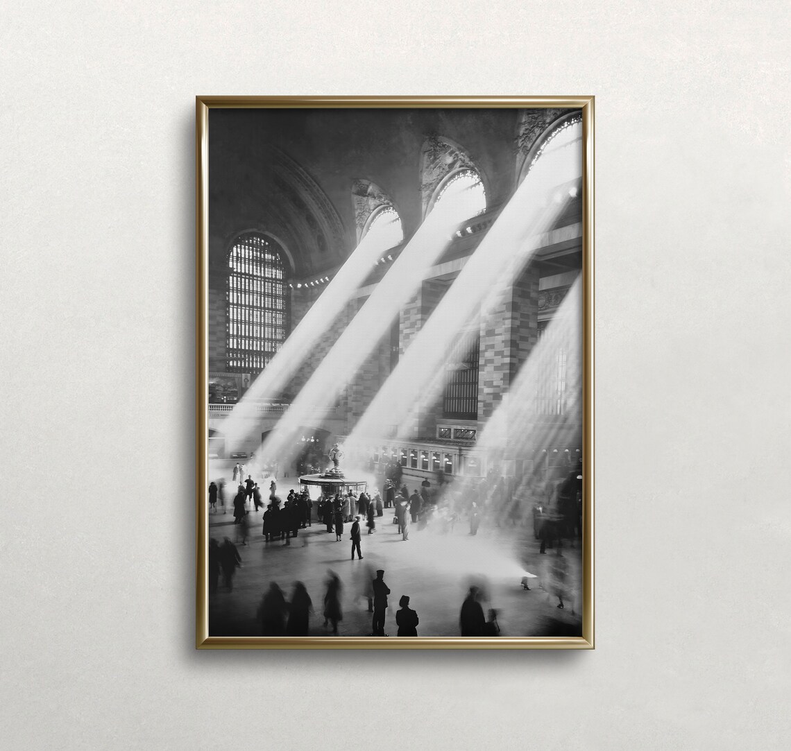 Grand Central Station Black & White Vintage Poster