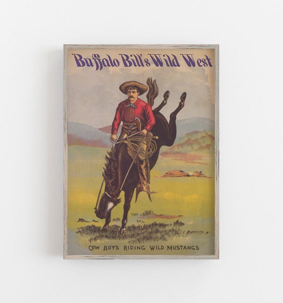 Buffalo Bill Vintage Wild West Show Poster Print