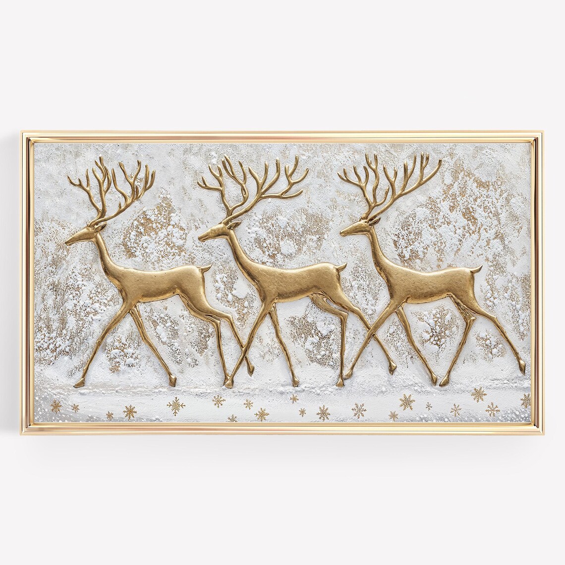 Christmas Abstract Deer Holiday Art Print - Image 4