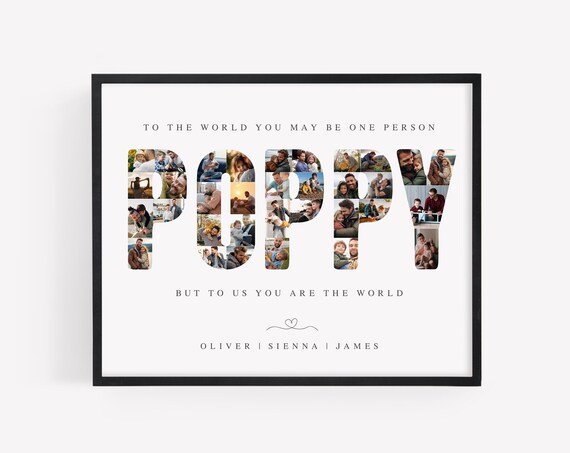 Poppy Gift for Dad, Fathers Day Birthday Present