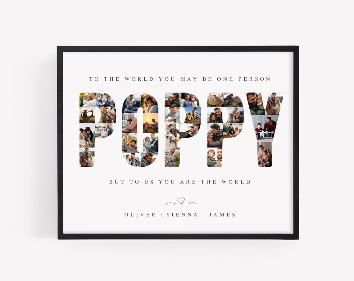 Poppy Gift for Dad, Fathers Day Birthday Present