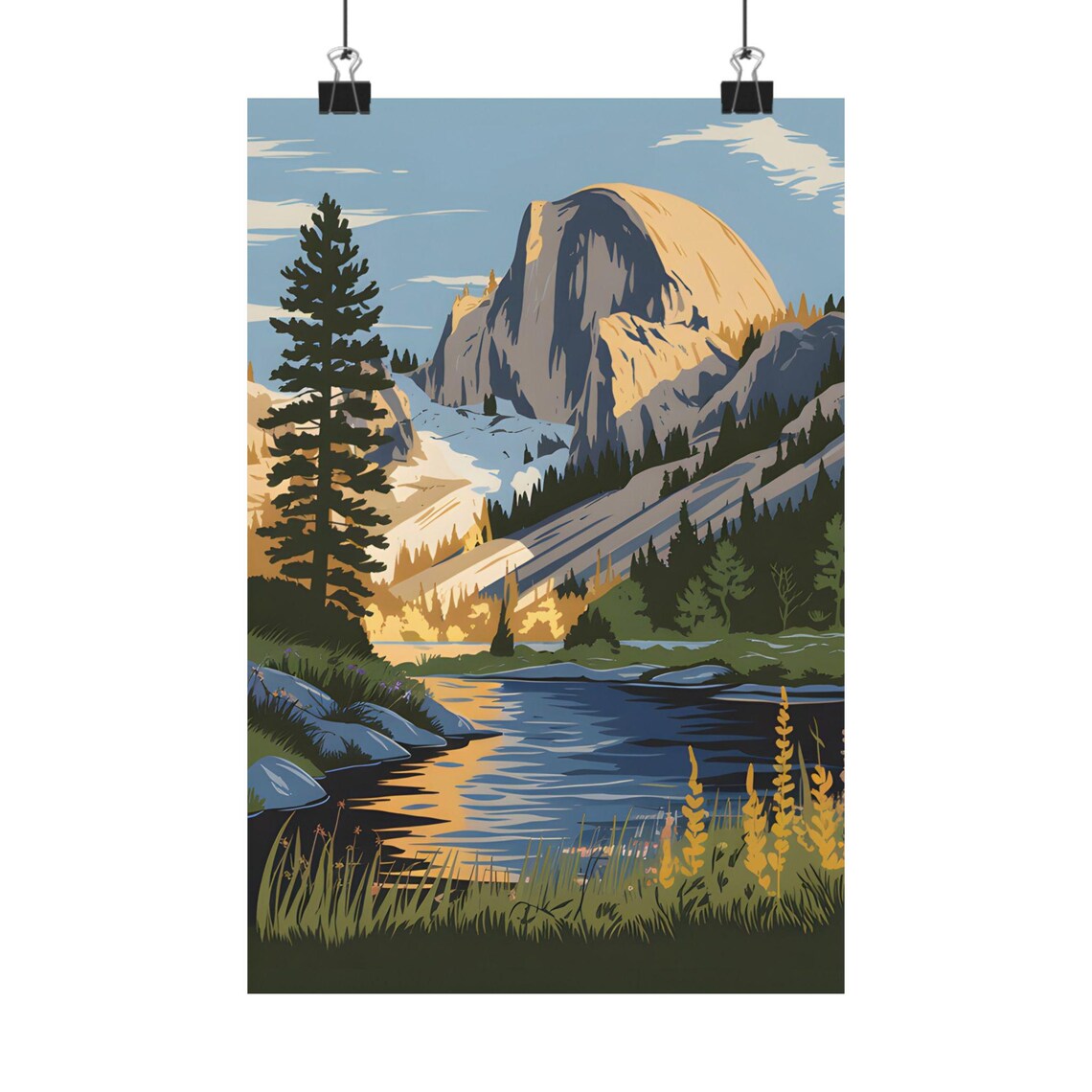 Half Dome Travel Poster, Nature Photography