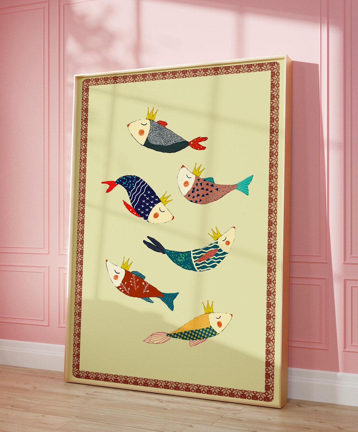 Royal Fish Nursery Wall Art Print, Playful Decor - Image 2