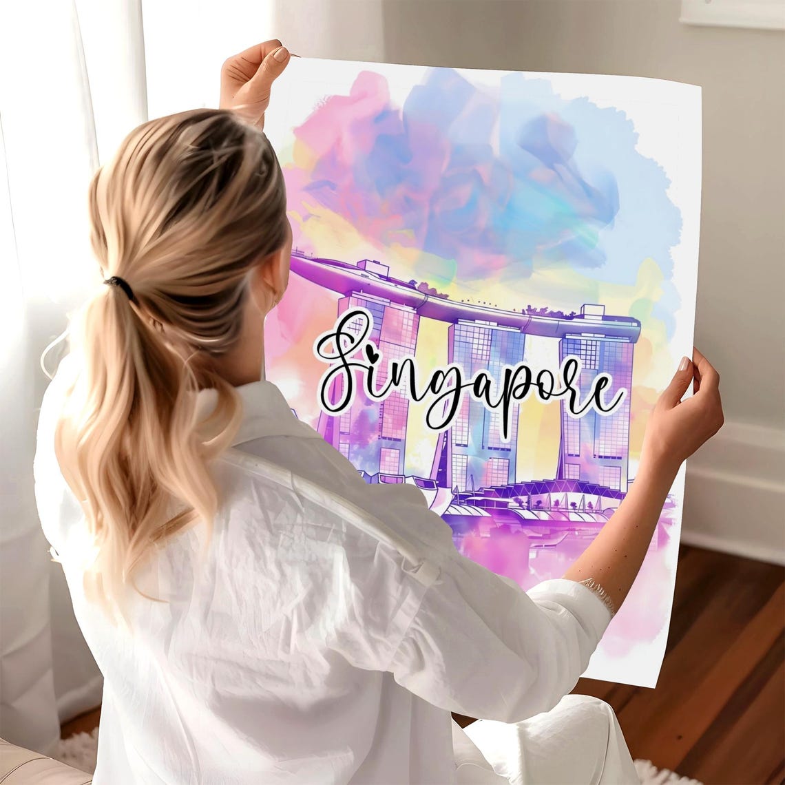 Singapore Travel Print Singapore Travel Poster Singapore Poster Singapore Singapore Poster Modern Poster - Image 2
