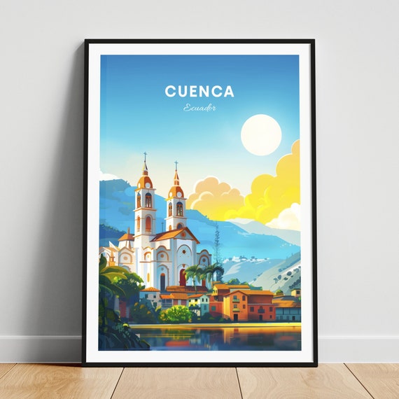 Cuenca Travel Print Ecuador Wall Art Cuenca Poster Azuay Poster Personalized Gift Poster Minimalist Poster Wedding Gift