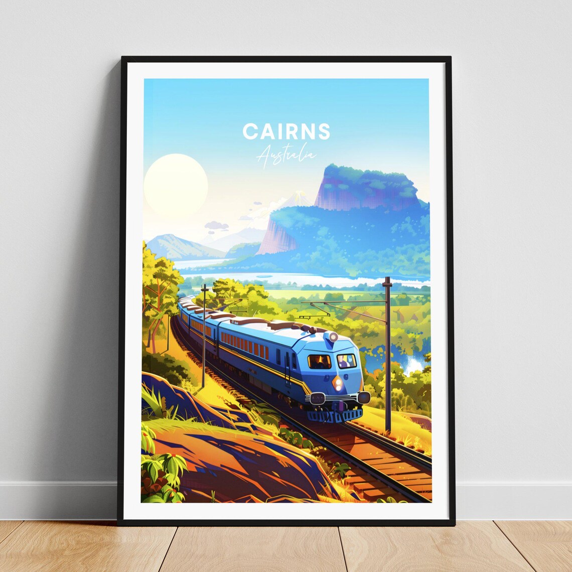 Cairns Australia Scenic Train Ride Mountains Jungle View Poster