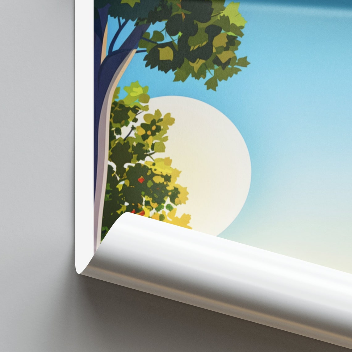 Boise Riverside Poster: Autumn Trees Framing Sunlight Over the Water - Image 2