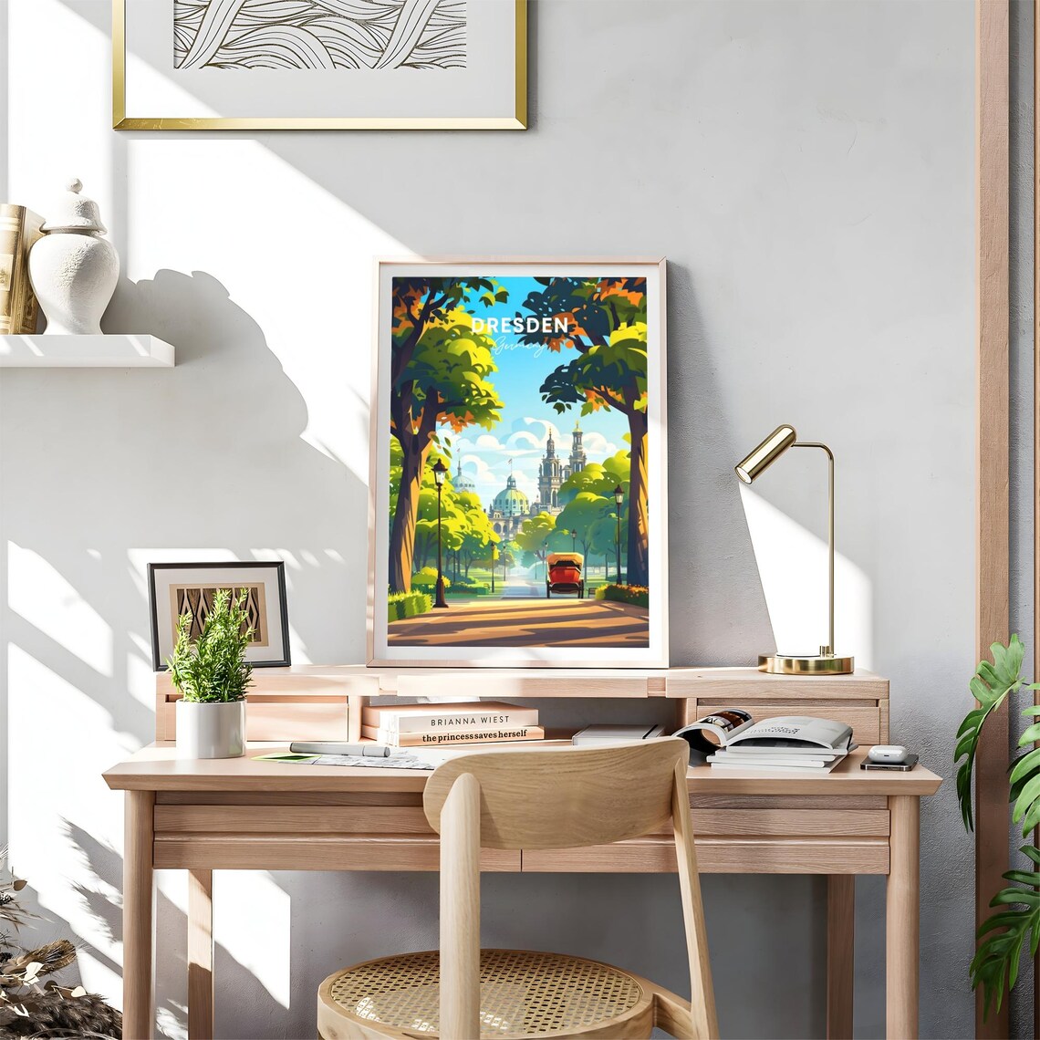 Dresden Germany Park Carriage Cathedral Grand View Art Poster - Image 4
