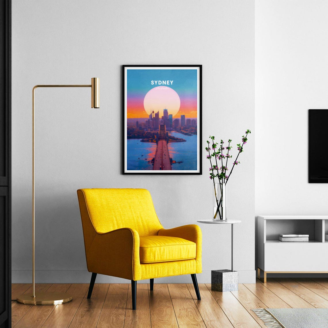 Sydney Australia Harbour Bridge Sunset Skyline Harbor View Poster - Image 2