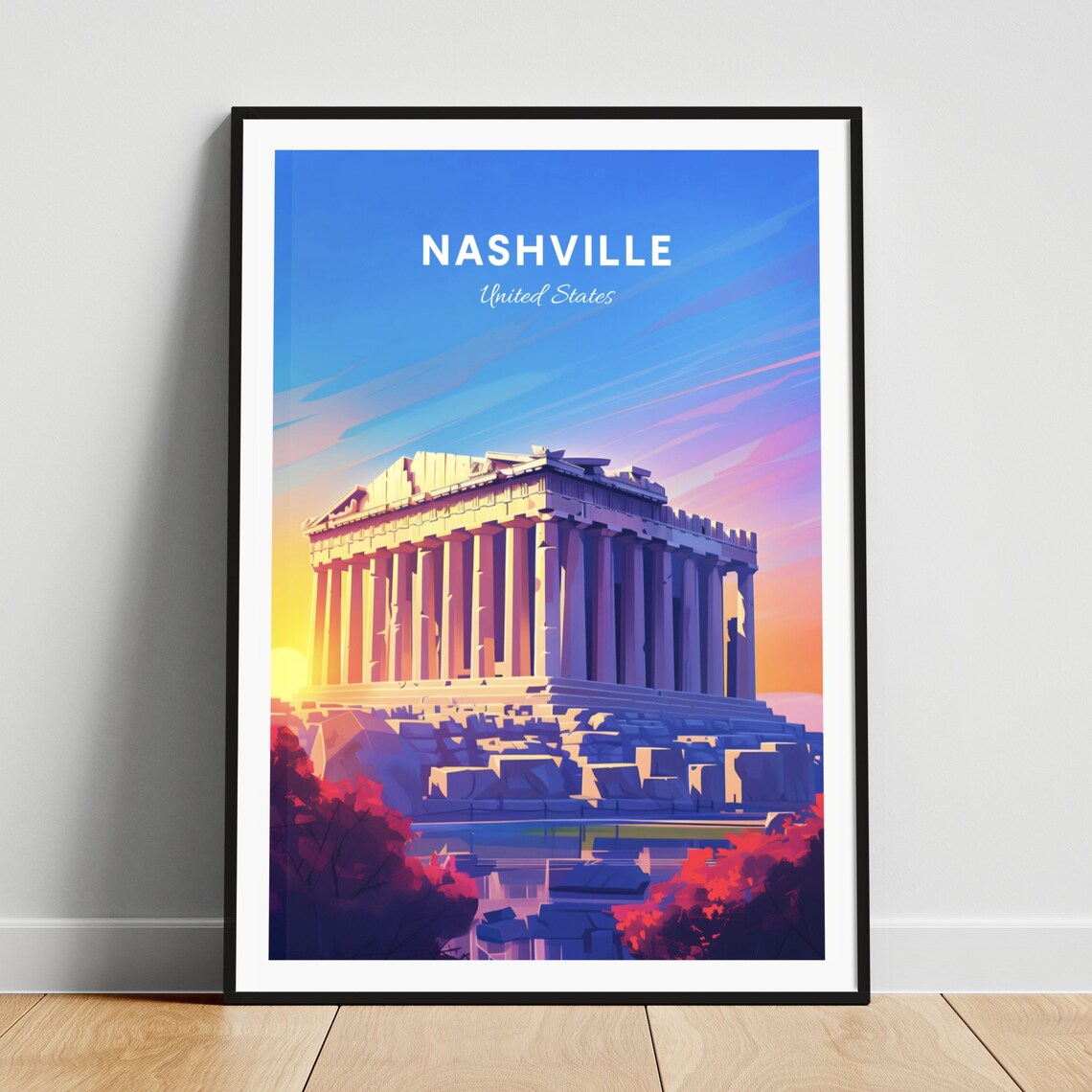 Nashville Tennessee Parthenon Replica in Warm Golden Light Poster