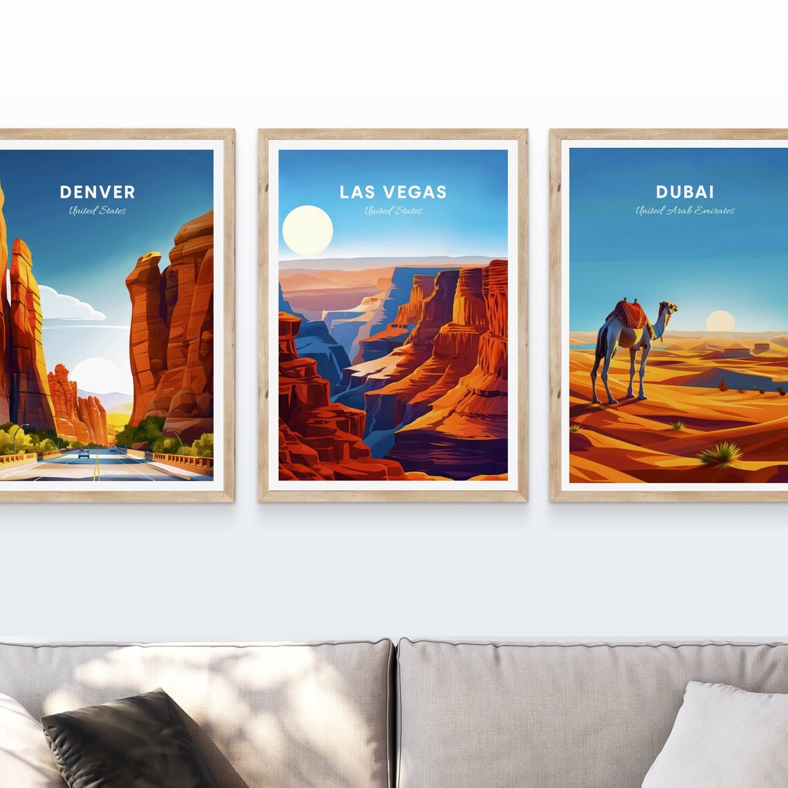 Las Vegas Nevada Red Rock Canyon Desert Sun Landscape Poster - Image 4