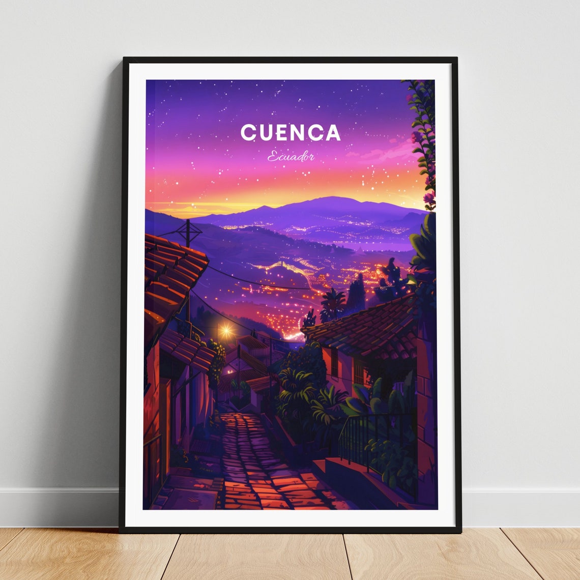 Cuenca Travel Print Ecuador Wall Art Cuenca Poster Azuay Poster Personalized Gift Poster Minimalist Poster Wedding Gift