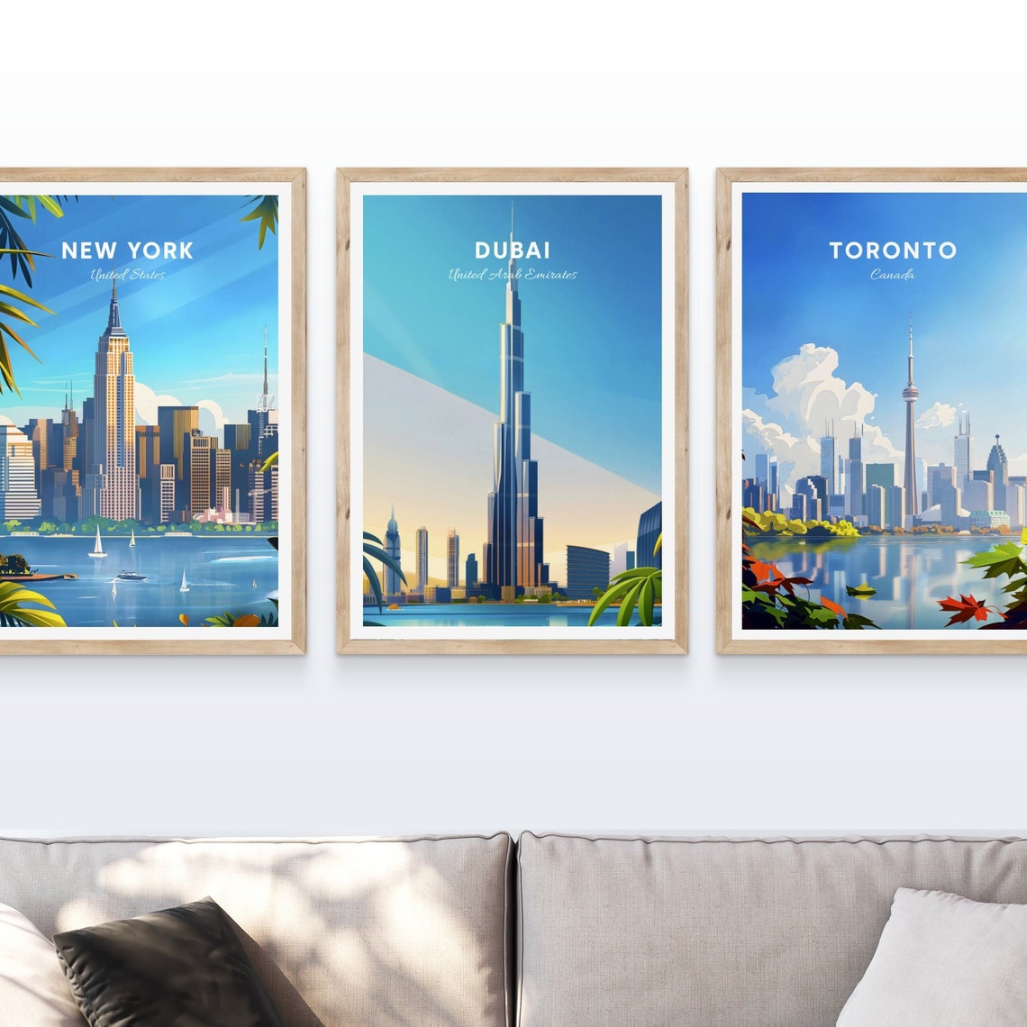Dubai United Arab Emirates Burj Khalifa Daytime Skyline Travel Poster - Image 4