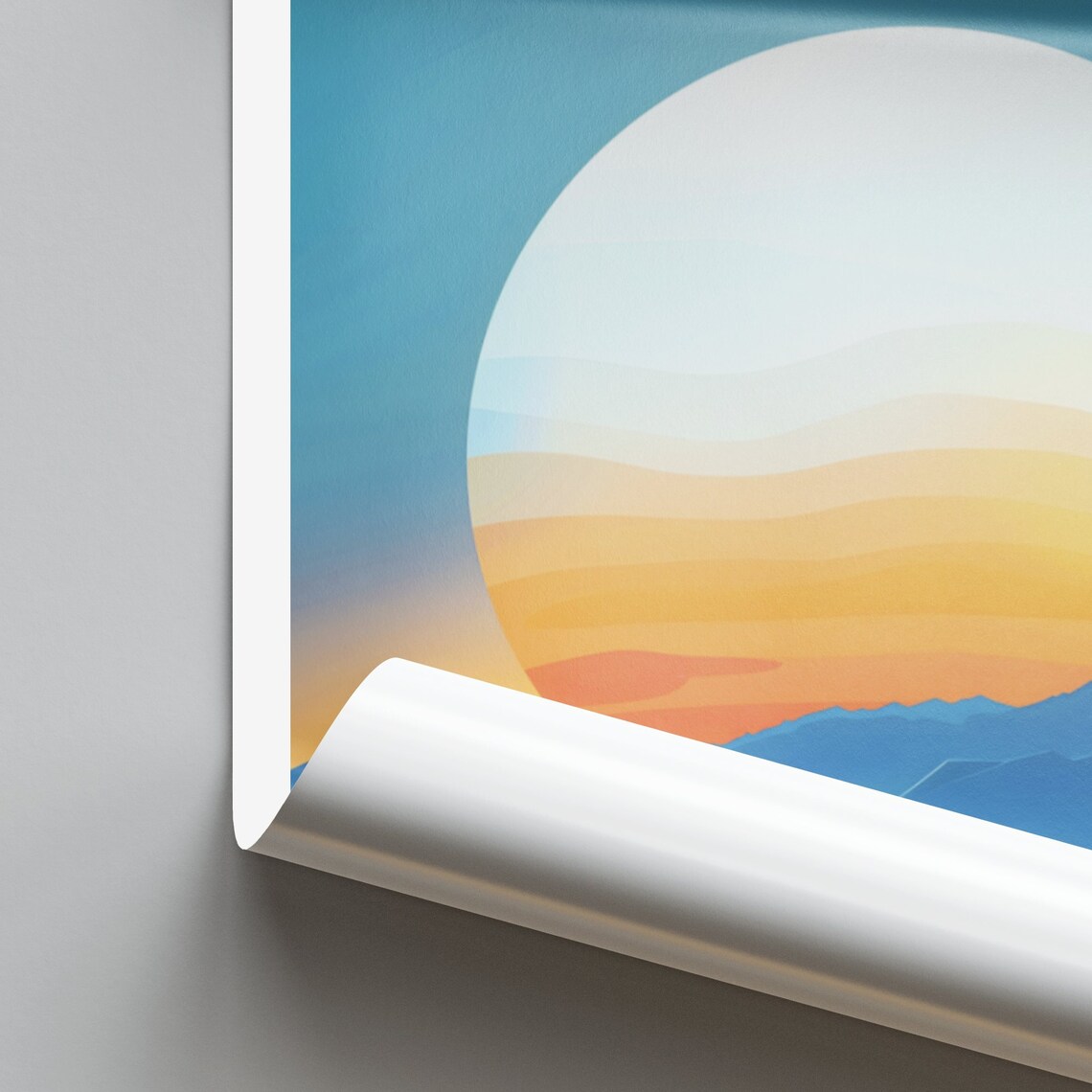 Boise Retro Sun Poster: Giant Sunset Over the Autumn City Skyline - Image 2