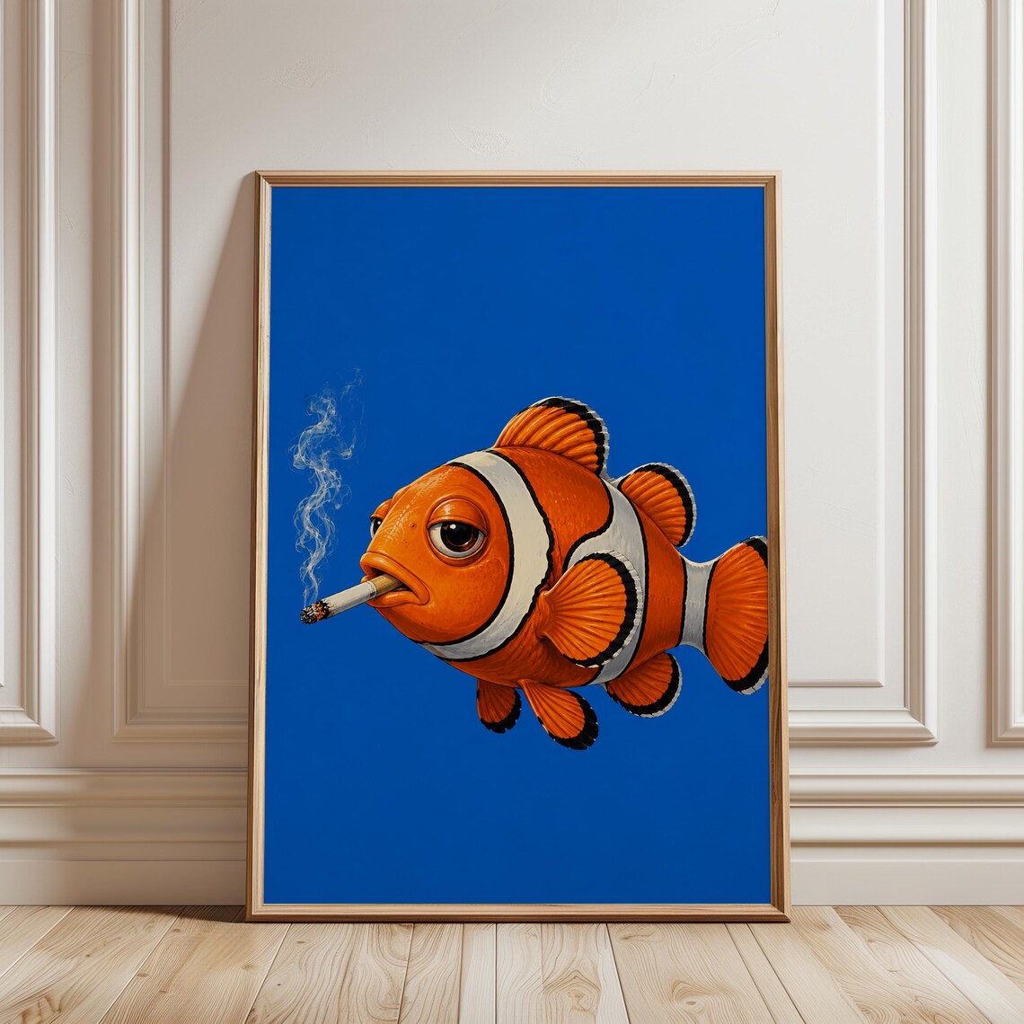 Funny Clownfish Poster Print