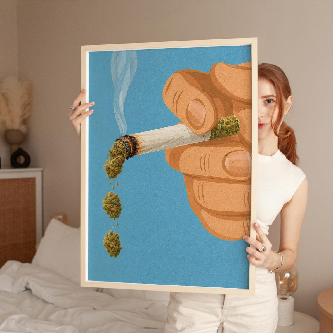 Smoking Joint Wall Art Print
