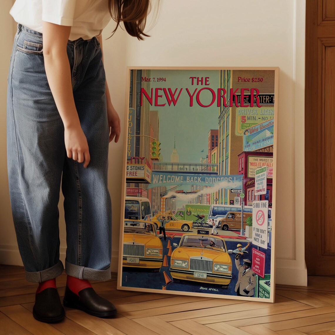 Vintage New York City Magazine Cover Poster, Manhattan