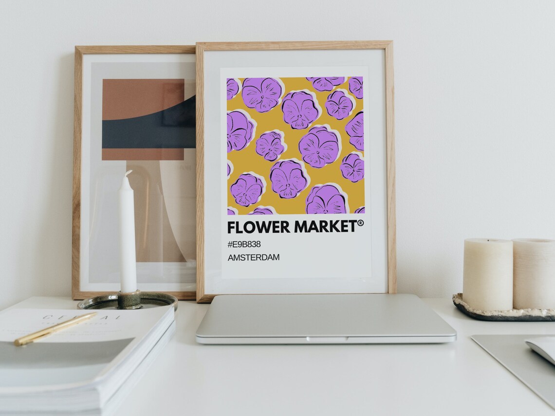 Flower Market Art Print, Amsterdam Floral Decor - Image 2