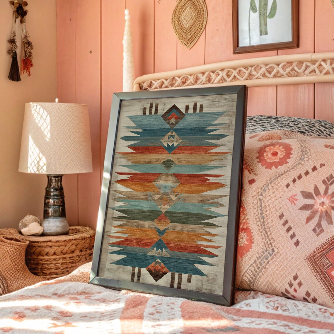 Southwestern Geometric Desert Pattern Art Print