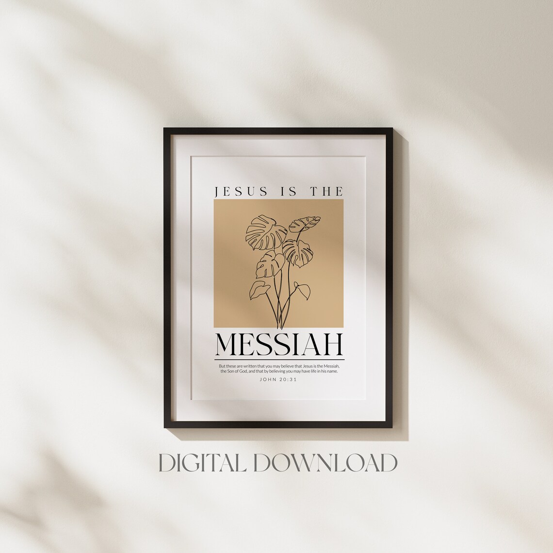 John 20:31 Jesus Is The Messiah Art Print, Minimalist - Image 2