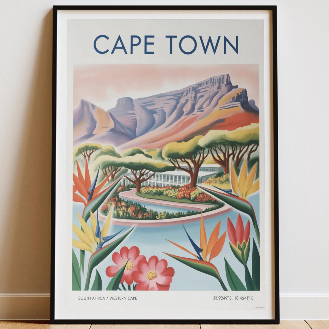 Kirstenbosch Gardens, Cape Town Vintage Travel Poster