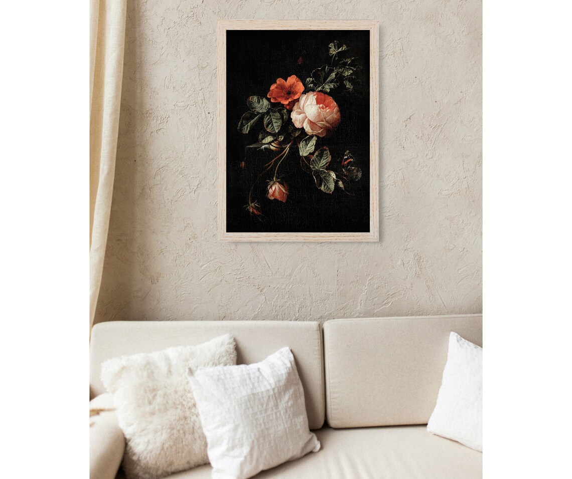 Rose Still Life Vintage Flower Art Print - Image 3