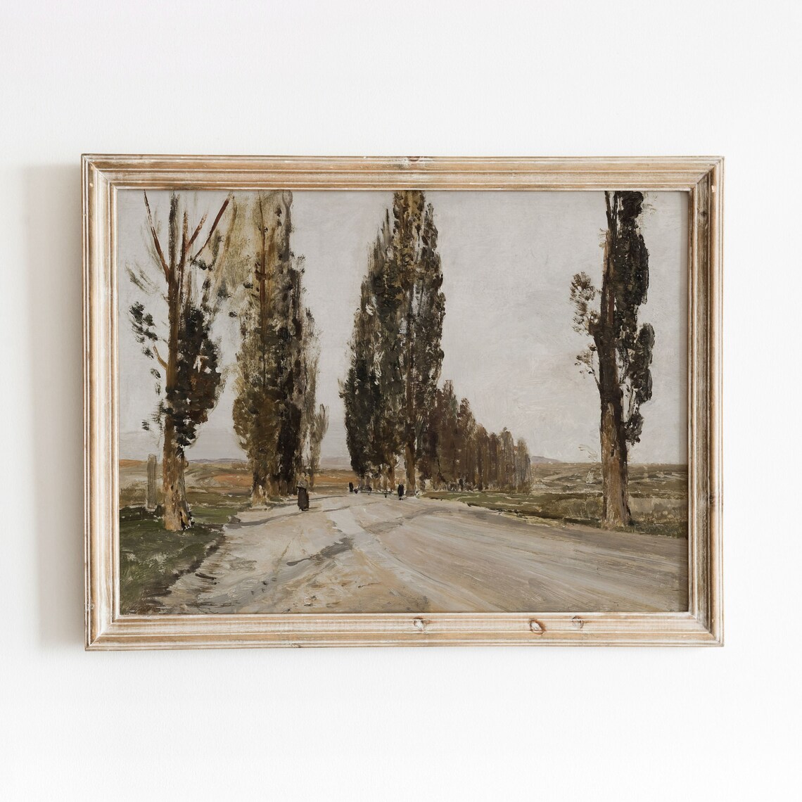 Poplar Boulevard Vintage German Landscape Art Print