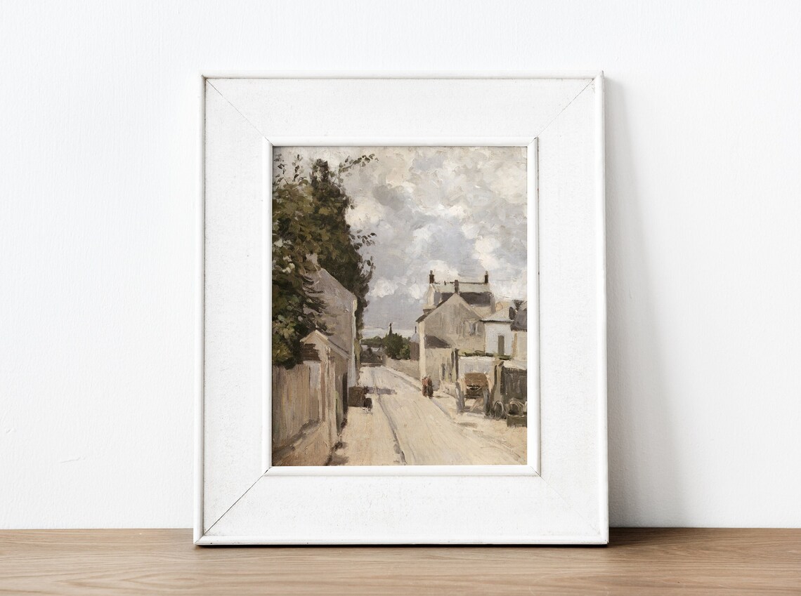Pontoise Vintage French Lane, European Village Art Print - Image 3