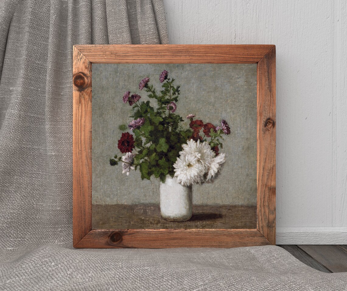 Floral Arrangement Vintage Bouquet Art Print - Image 3