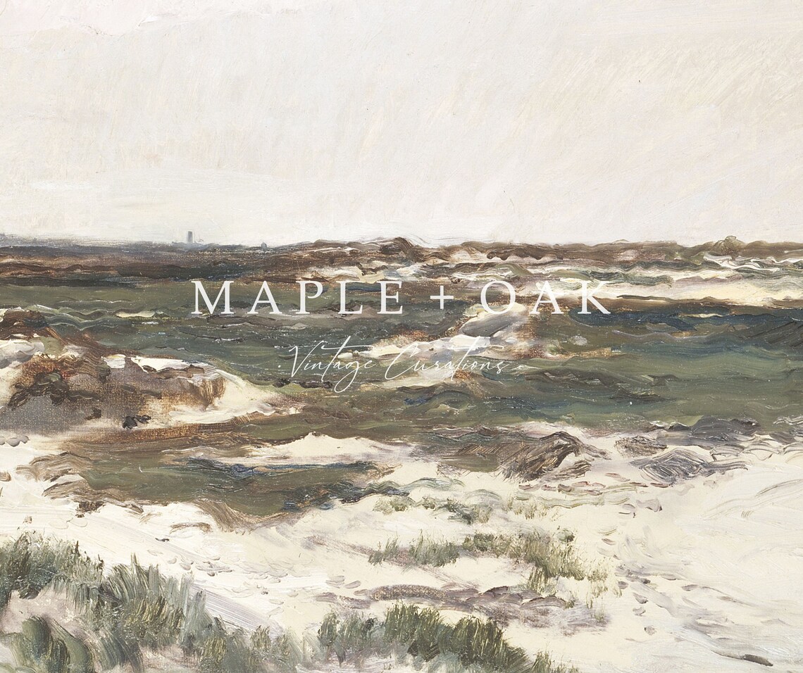 Dunes At Camiers Vintage Coastal Sand Landscape Art Print - Image 2