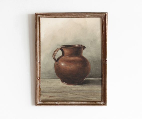Jug Still Life Vintage Farmhouse Kitchen Art Print
