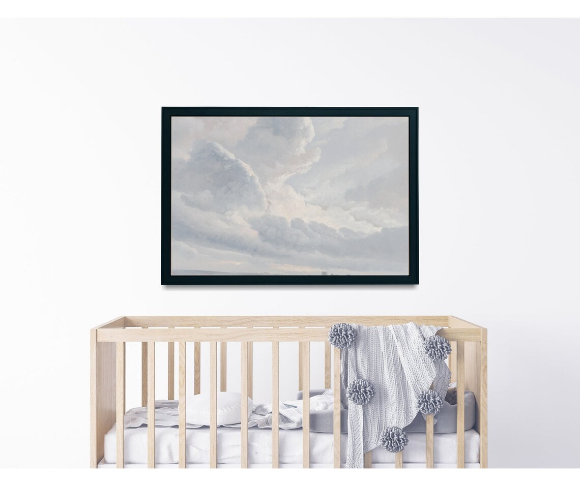 Cloud Study Vintage Cloudy Sky Art Print - Image 3