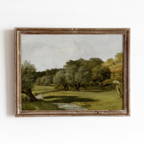 Parisian Park Vintage French Country Art Print