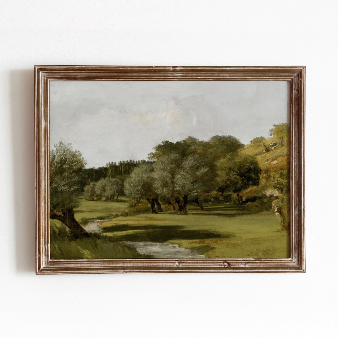 Parisian Park Vintage French Country Art Print