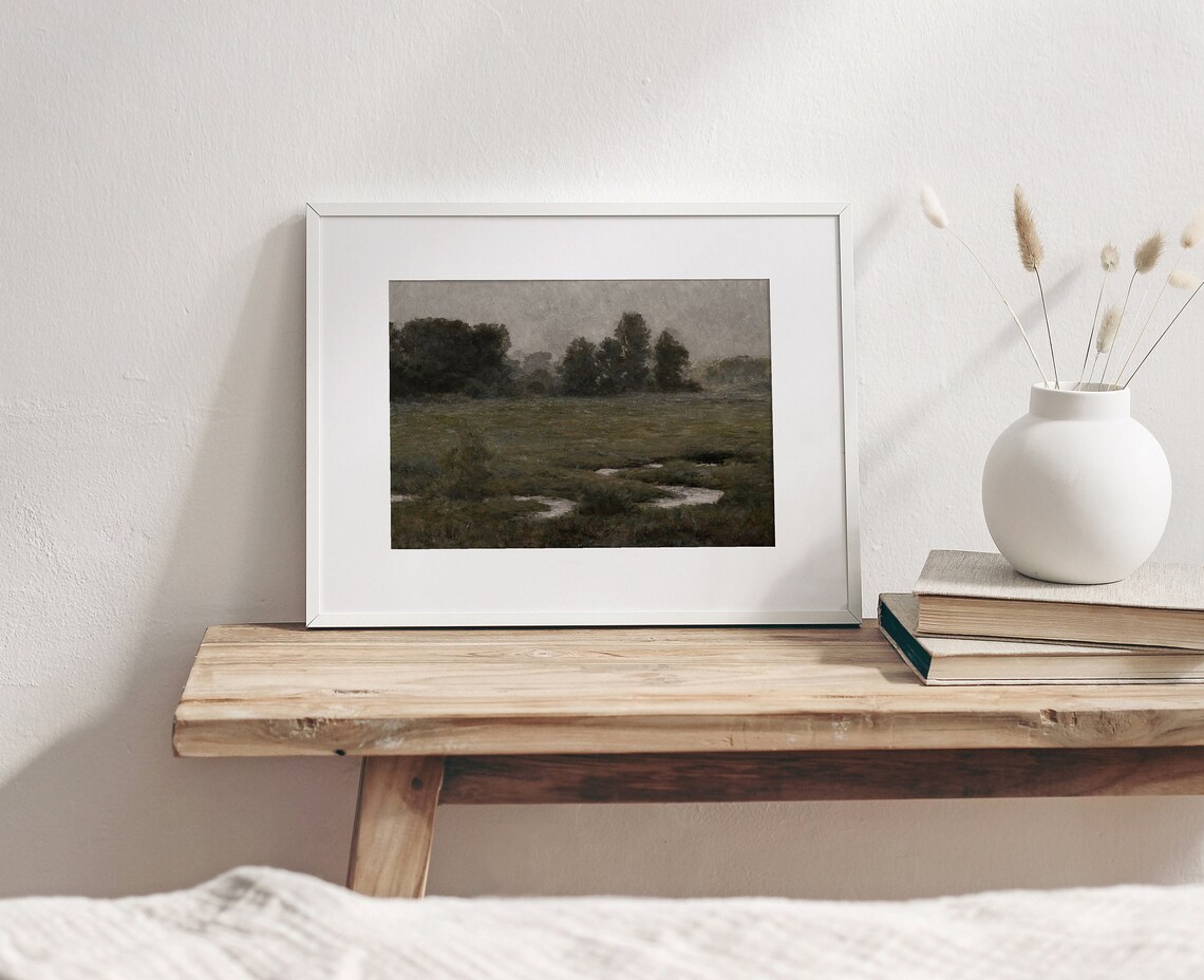 Prairie Dell Vintage Moody Landscape Art Print - Image 2