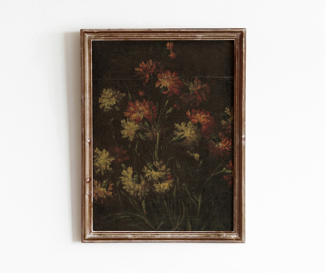 Antique Flowers Vintage Floral Art Print
