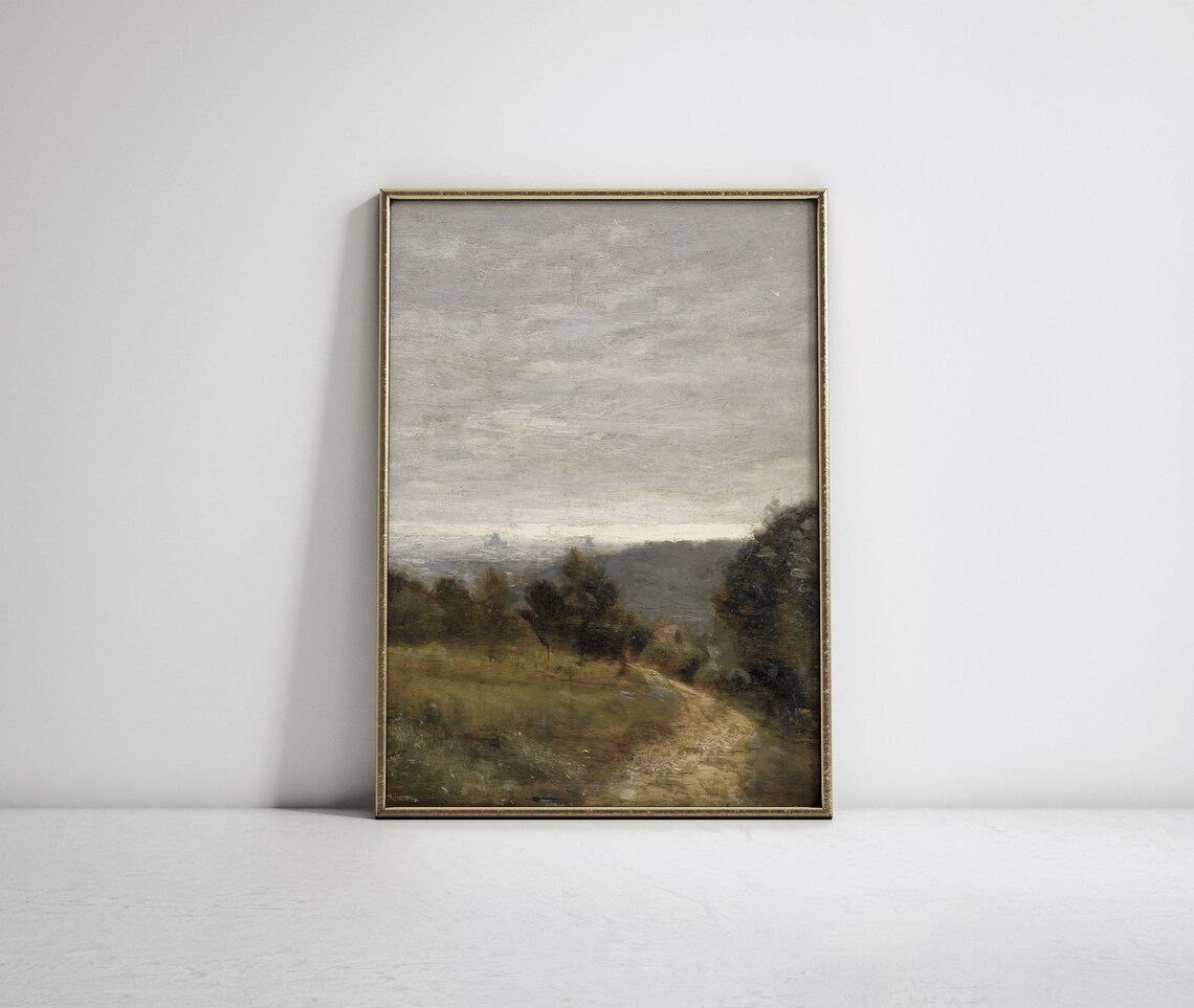 Footpath Vintage French Landscape Art Print - Image 2