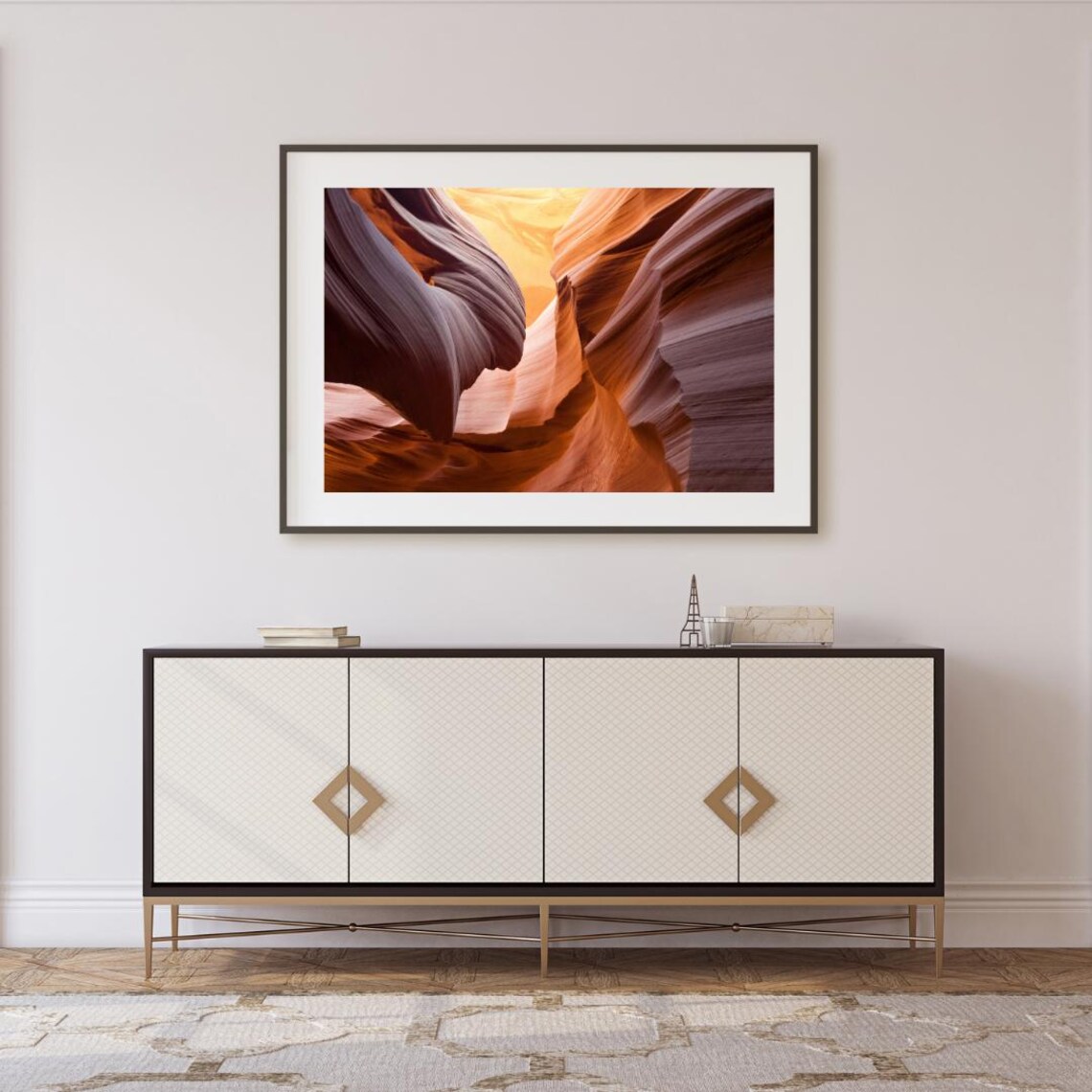 Sunlit Canyon Desert Landscape Photography Print - Image 4
