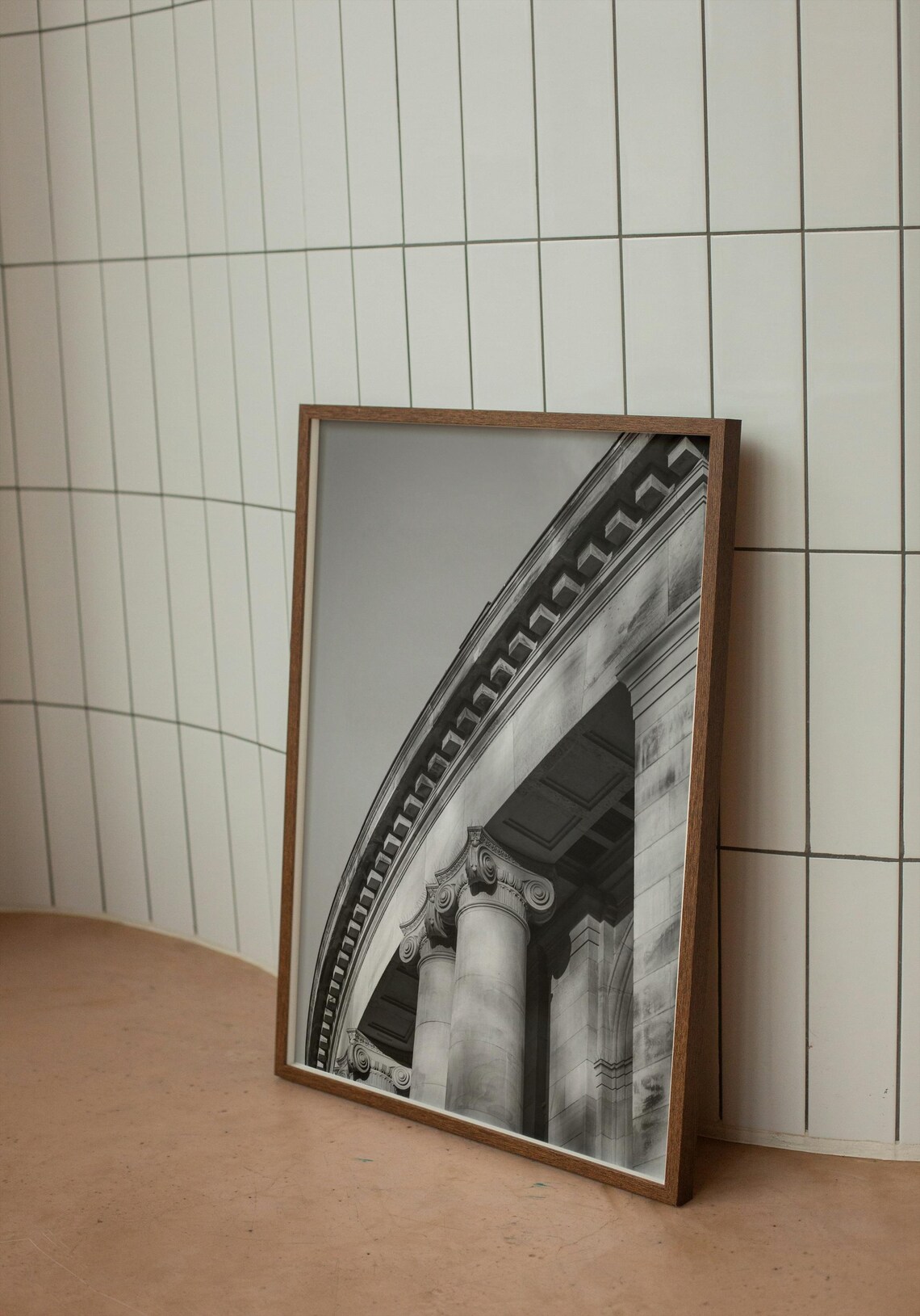 Monochrome Architectural Ionic Columns Art Print - Image 4